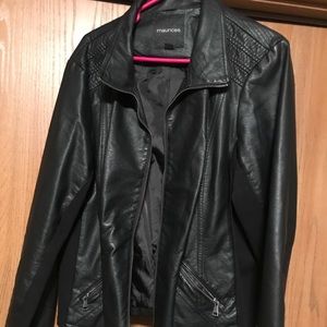 Black leather jacket